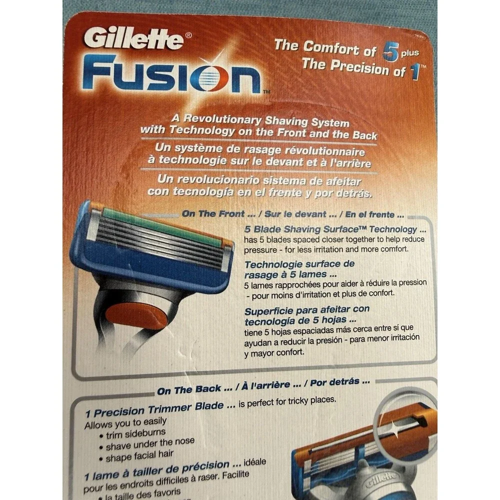 Gillette Fusion Razor NIB 2005 Sealed 1 Razor 1 Blade